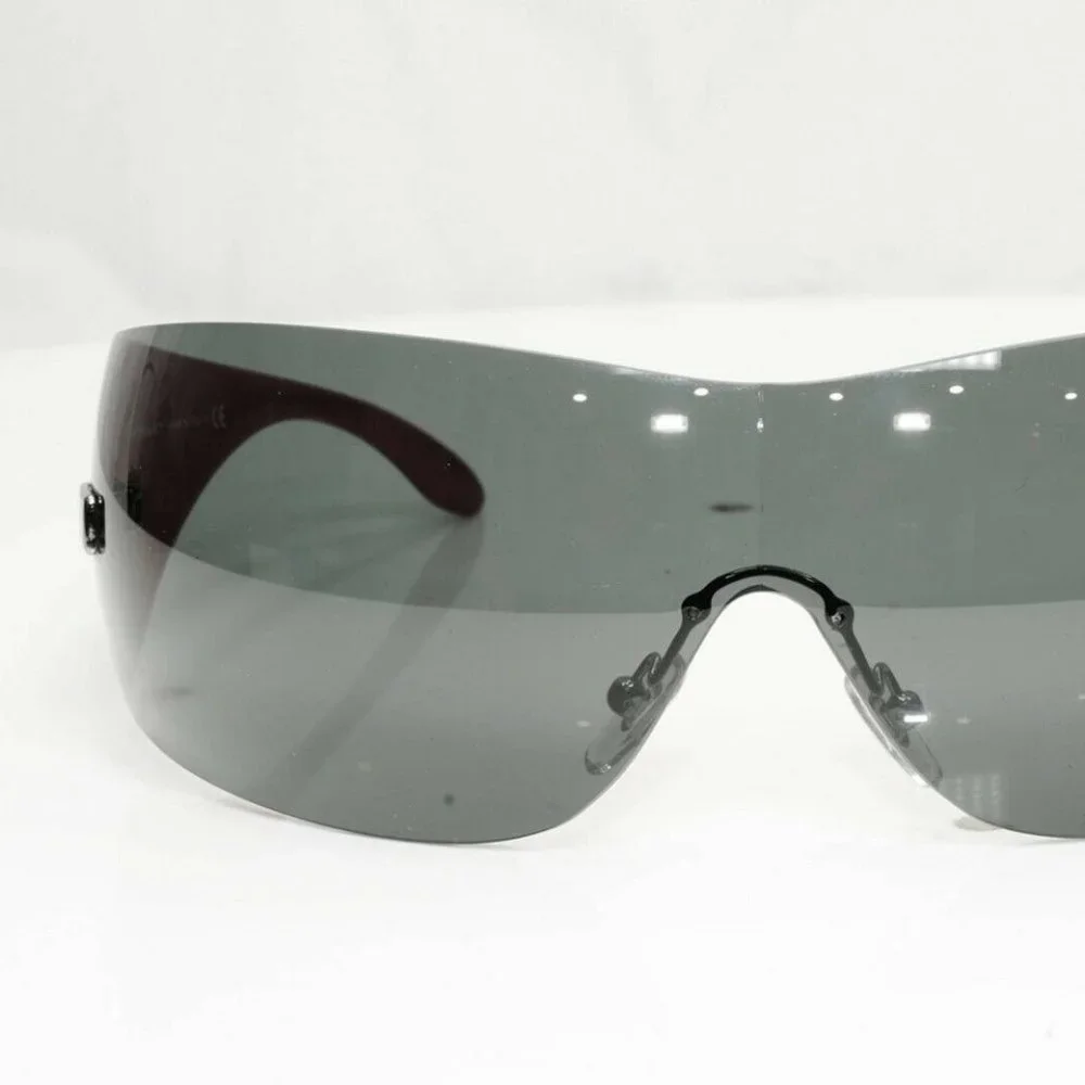 Versace Men's Black Red Shield Sunglasses